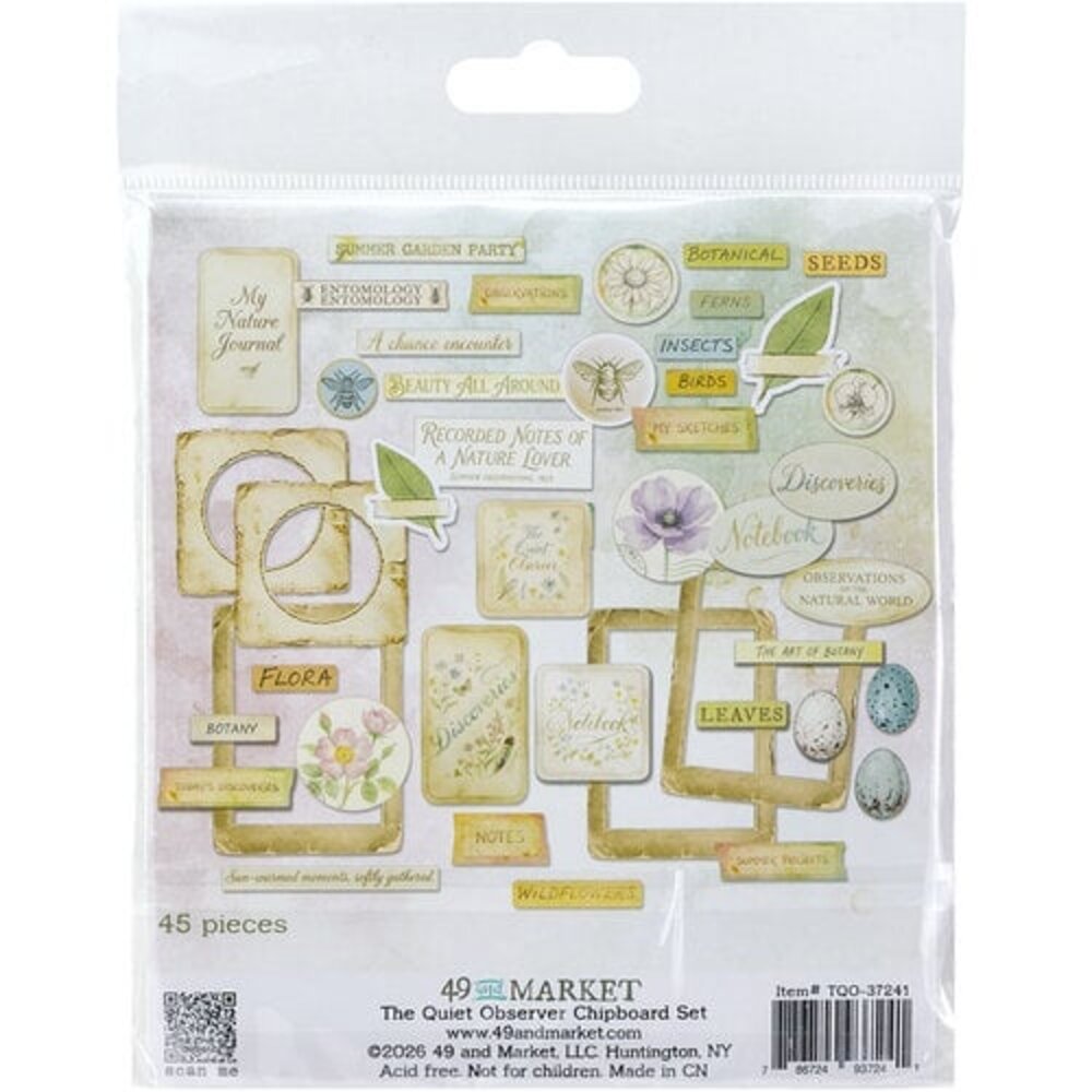 49 and Market PRE-ORDER The Quiet Observer Chipboard Set (TQO-37241)