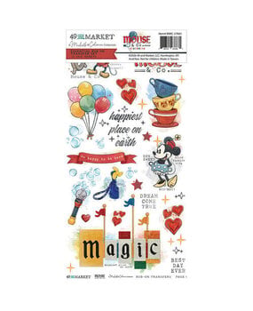 49 and Market PRE-ORDER Mouse & Co. 6x12 Inch Essential Rub-on Transfer Set (MMC-37661)