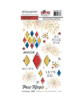 49 and Market PRE-ORDER Mouse & Co. 6x12 Inch Blendable Rub-on Transfer Set (MMC-37678)