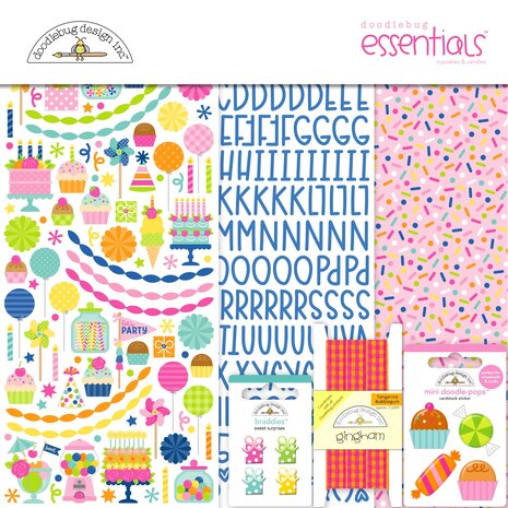 Doodlebug Design Inc. PRE-ORDER Cupcakes & Candles 12x12 Inch Essentials Kit (9173) Doodlebug Design Inc. PRE-ORDER Cupcakes & Candles 12x12 Inch Essentials Kit (9173)