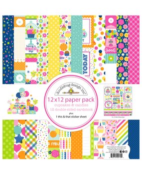 Doodlebug Design Inc. PRE-ORDER Cupcakes & Candles 12x12 Inch Paper Pack (9170) Doodlebug Design Inc. PRE-ORDER Cupcakes & Candles 12x12 Inch Paper Pack (9170)