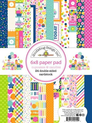 Doodlebug Design Inc. PRE-ORDER Cupcakes & Candles 6x8 Inch Paper Pad (9154) Doodlebug Design Inc. PRE-ORDER Cupcakes & Candles 6x8 Inch Paper Pad (9154)