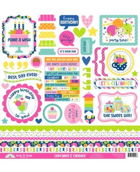 Doodlebug Design Inc. PRE-ORDER Cupcakes & Candles This & That Stickers (9156)