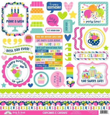 Doodlebug Design Inc. PRE-ORDER Cupcakes & Candles This & That Stickers (9156) Doodlebug Design Inc. PRE-ORDER Cupcakes & Candles This & That Stickers (9156)