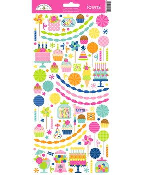 Doodlebug Design Inc. PRE-ORDER Cupcakes & Candles Icons Stickers (9155)