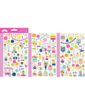 Doodlebug Design Inc. PRE-ORDER Cupcakes & Candles Mini Icons Stickers (9138)