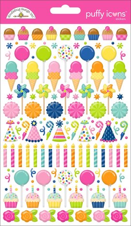 Doodlebug Design Inc. PRE-ORDER Cupcakes & Candles Puffy Icons Stickers (9139) Doodlebug Design Inc. PRE-ORDER Cupcakes & Candles Puffy Icons Stickers (9139)