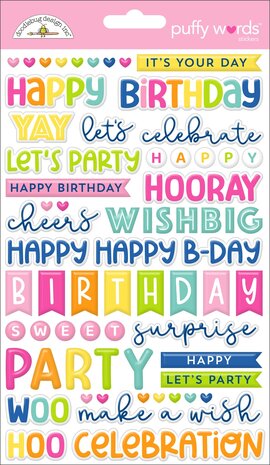 Doodlebug Design Inc. PRE-ORDER Cupcakes & Candles Puffy Words Stickers (9140) Doodlebug Design Inc. PRE-ORDER Cupcakes & Candles Puffy Words Stickers (9140)