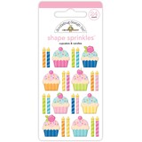 Doodlebug Design Inc. PRE-ORDER Cupcakes & Candles Shape Sprinkles (9125)