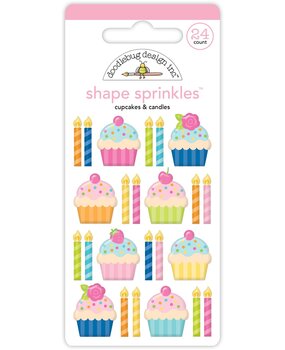 Doodlebug Design Inc. PRE-ORDER Cupcakes & Candles Shape Sprinkles (9125)