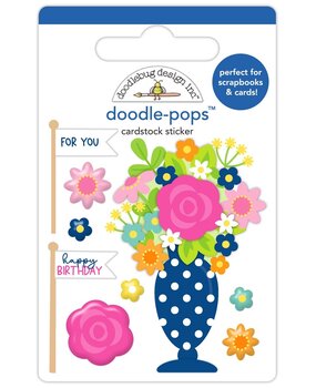 Doodlebug Design Inc. PRE-ORDER Cupcakes & Candles Doodle-Pops Birthday Blossoms (9134)
