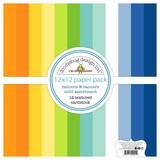 Doodlebug Design Inc. PRE-ORDER Balloons & Banners 12x12 Inch Textured Cardstock Solid Paper Pack (9224)