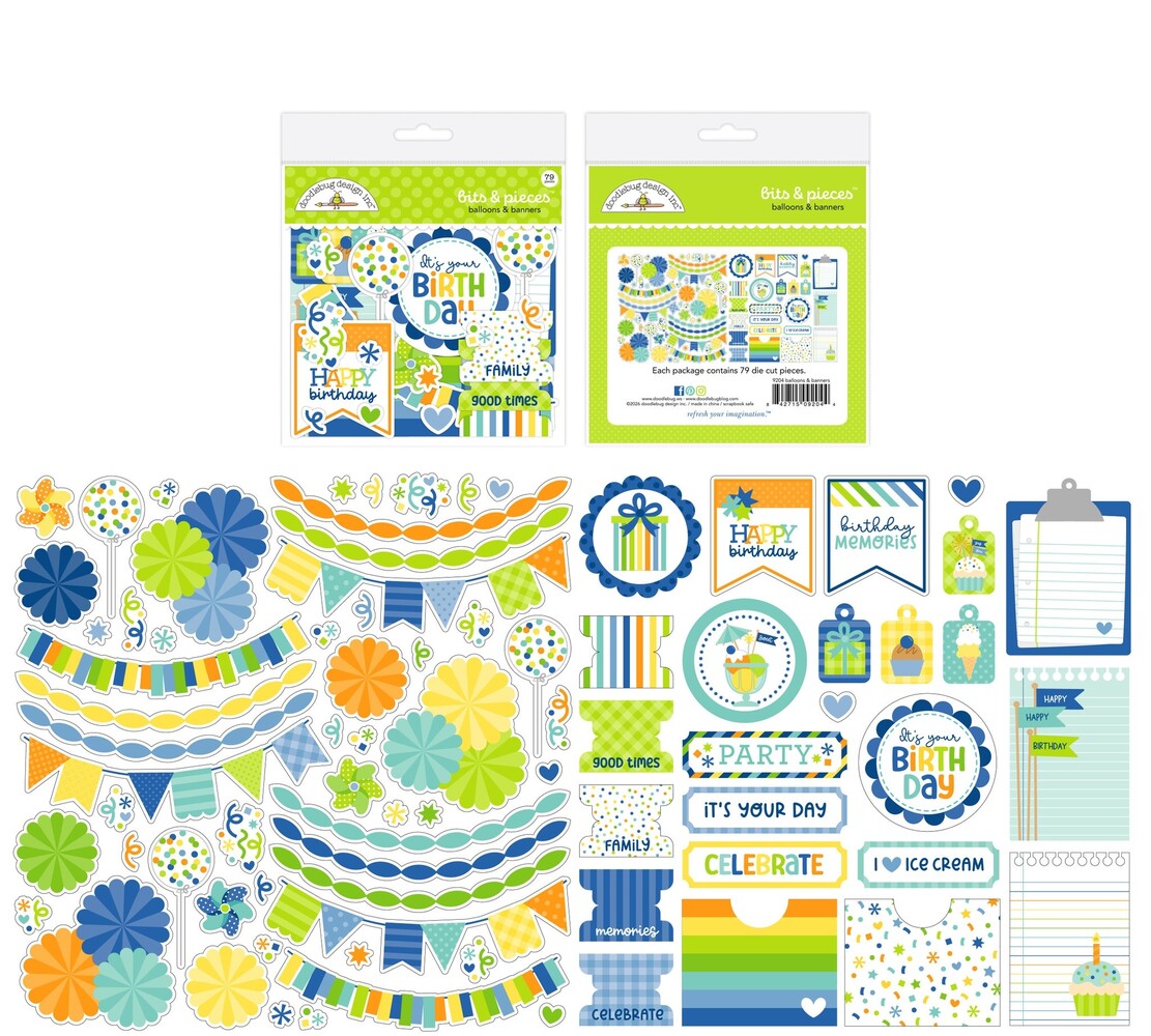 Doodlebug Design Inc. PRE-ORDER Balloons & Banners Bits & Pieces (9204) Doodlebug Design Inc. PRE-ORDER Balloons & Banners Bits & Pieces (9204)