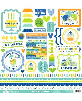 Doodlebug Design Inc. PRE-ORDER Balloons & Banners This & That Stickers (9208)