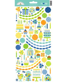 Doodlebug Design Inc. PRE-ORDER Balloons & Banners Icons Stickers (9207)