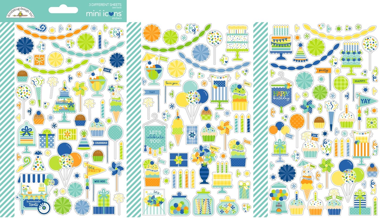Doodlebug Design Inc. PRE-ORDER Balloons & Banners Mini Icons Stickers (9190) Doodlebug Design Inc. PRE-ORDER Balloons & Banners Mini Icons Stickers (9190)