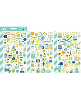 Doodlebug Design Inc. PRE-ORDER Balloons & Banners Mini Icons Stickers (9190)