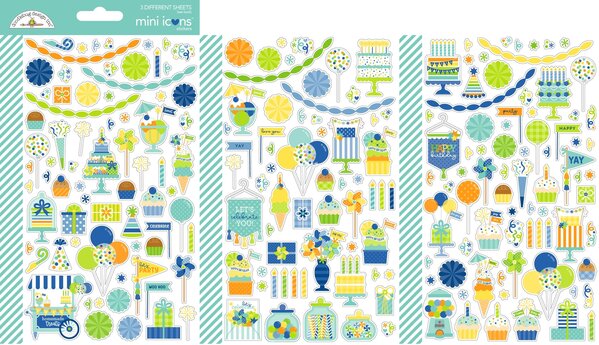 Doodlebug Design Inc. PRE-ORDER Balloons & Banners Mini Icons Stickers (9190) Doodlebug Design Inc. PRE-ORDER Balloons & Banners Mini Icons Stickers (9190)