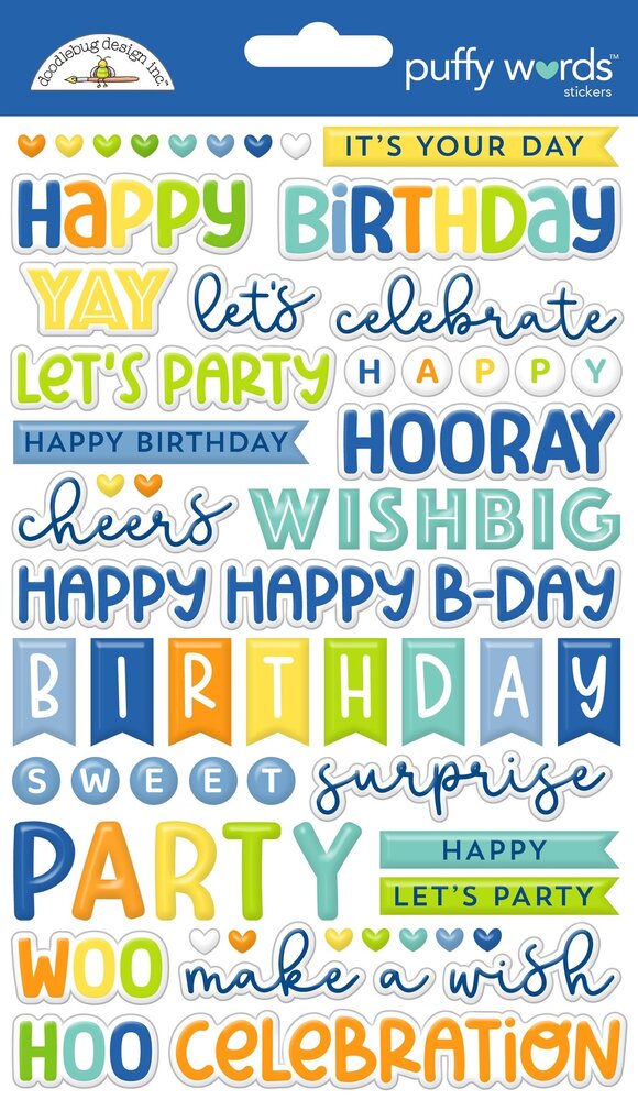Doodlebug Design Inc. PRE-ORDER Balloons & Banners Puffy Words Stickers (9192) Doodlebug Design Inc. PRE-ORDER Balloons & Banners Puffy Words Stickers (9192)
