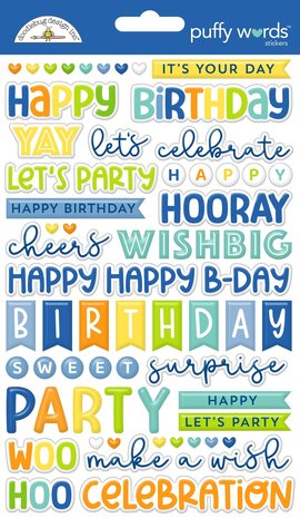 Doodlebug Design Inc. PRE-ORDER Balloons & Banners Puffy Words Stickers (9192) Doodlebug Design Inc. PRE-ORDER Balloons & Banners Puffy Words Stickers (9192)