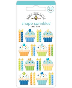 Doodlebug Design Inc. PRE-ORDER Balloons & Banners Shape Sprinkles Make A Wish (9177)
