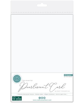 Craft Consortium The Essentials Pearlescent Card A4 Pearl White (CCEPC001) Craft Consortium The Essentials Pearlescent Card A4 Pearl White (CCEPC001)