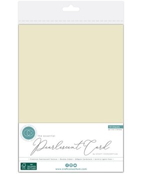 Craft Consortium The Essentials Pearlescent Card A4 Ivory (CCEPC002)