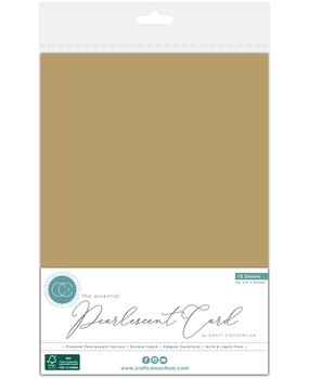 Craft Consortium The Essentials Pearlescent Card A4 Gold (CCEPC004)