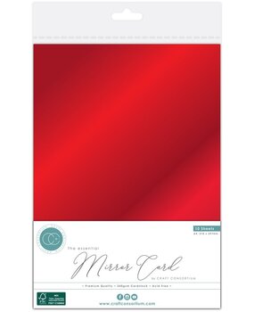 Craft Consortium The Essential Mirror Card A4 Red (CCEMC012)