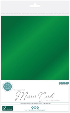 Craft Consortium The Essential Mirror Card A4 Green (CCEMC013)