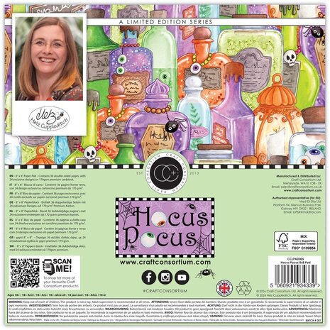 Craft Consortium Hocus Pocus 8x8 Inch Premium Paper Pad (CCLPAD005)