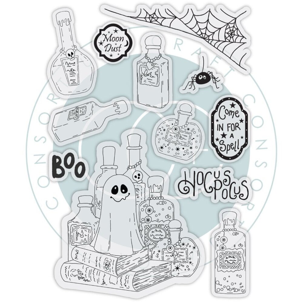 Craft Consortium Hocus Pocus A5 Clear Stamp Set (CCLSTMP012) Craft Consortium Hocus Pocus A5 Clear Stamp Set (CCLSTMP012)