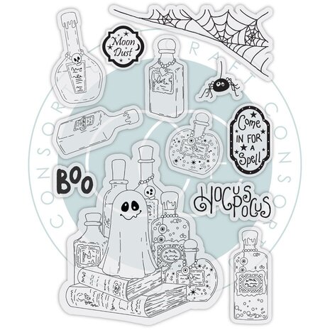 Craft Consortium Hocus Pocus A5 Clear Stamp Set (CCLSTMP012) Craft Consortium Hocus Pocus A5 Clear Stamp Set (CCLSTMP012)
