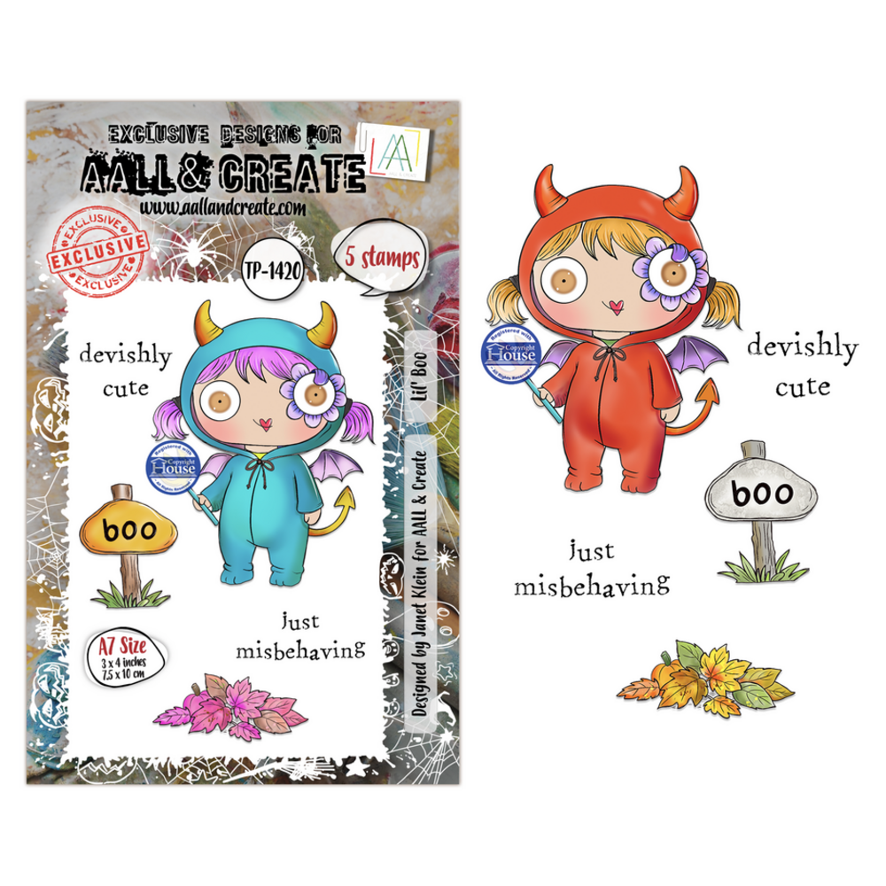 AALL and Create Clear Stamp Set A7 Lil' Boo (AALL-TP-1420) AALL and Create Clear Stamp Set A7 Lil' Boo (AALL-TP-1420)