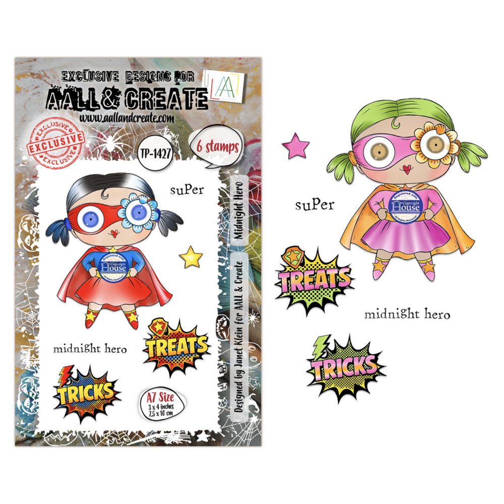 AALL and Create Clear Stamp Set A7 Midnight Hero (AALL-TP-1427) AALL and Create Clear Stamp Set A7 Midnight Hero (AALL-TP-1427)