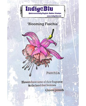 IndigoBlu Blooming Fuchsia A6 Rubber Stamp (IND1537) IndigoBlu Blooming Fuchsia A6 Rubber Stamp (IND1537)