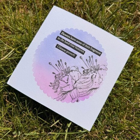 IndigoBlu Blooming Fuchsia A6 Rubber Stamp (IND1537) IndigoBlu Blooming Fuchsia A6 Rubber Stamp (IND1537)