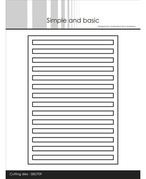 Simple and Basic Rectangle Horizontal Striped Panel A6 Dies (SBD709)