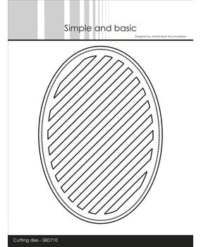 Simple and Basic Oval Diagonal Striped Panel with Piercing A6 Dies (SBD710) Simple and Basic Oval Diagonal Striped Panel with Piercing A6 Dies (SBD710)
