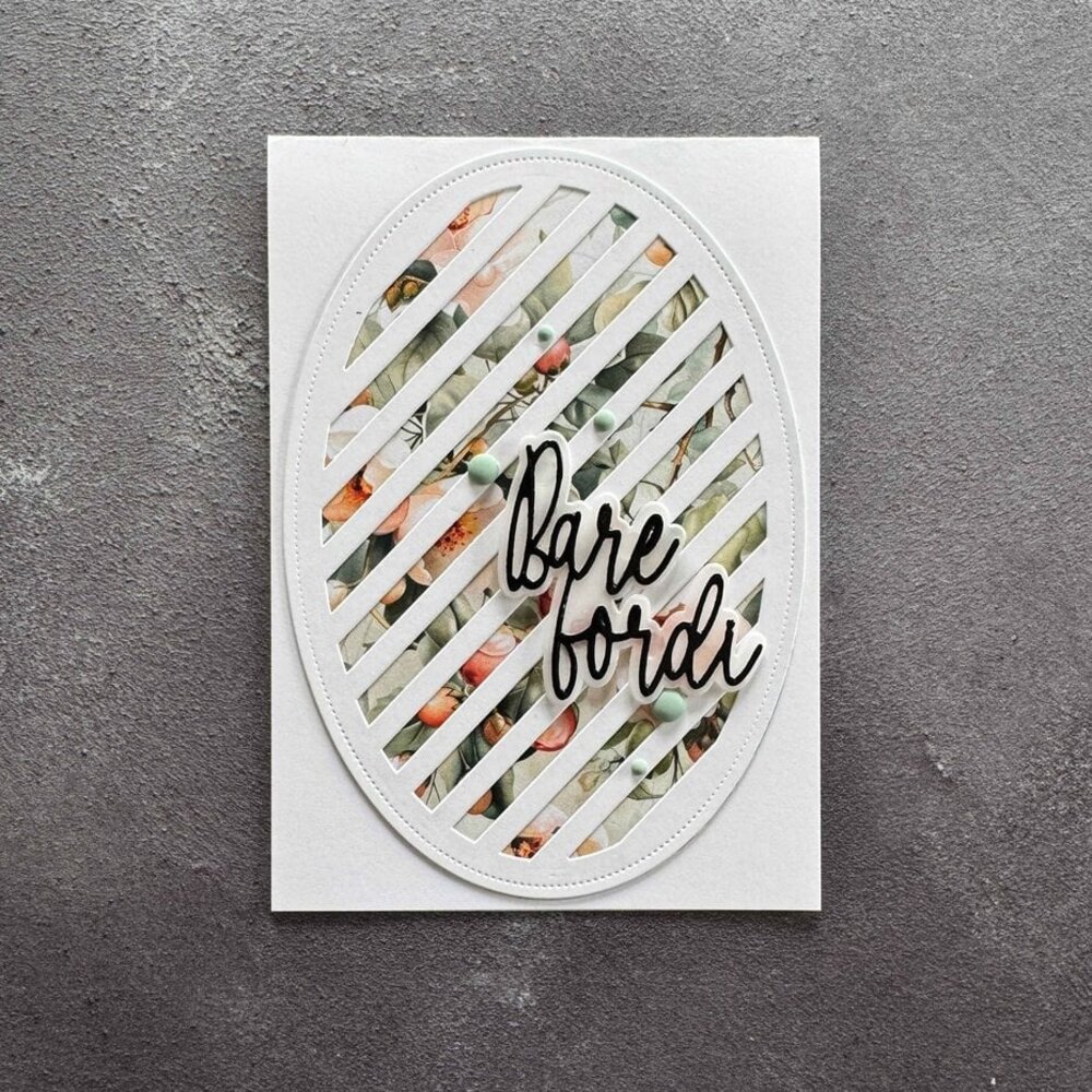 Simple and Basic Oval Diagonal Striped Panel with Piercing A6 Dies (SBD710) Simple and Basic Oval Diagonal Striped Panel with Piercing A6 Dies (SBD710)
