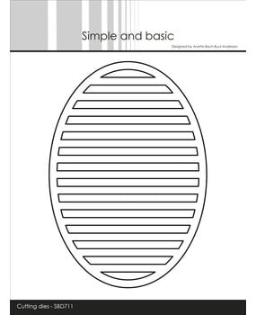 Simple and Basic Oval Horizontal Striped Panel A6 Dies (SBD711) Simple and Basic Oval Horizontal Striped Panel A6 Dies (SBD711)