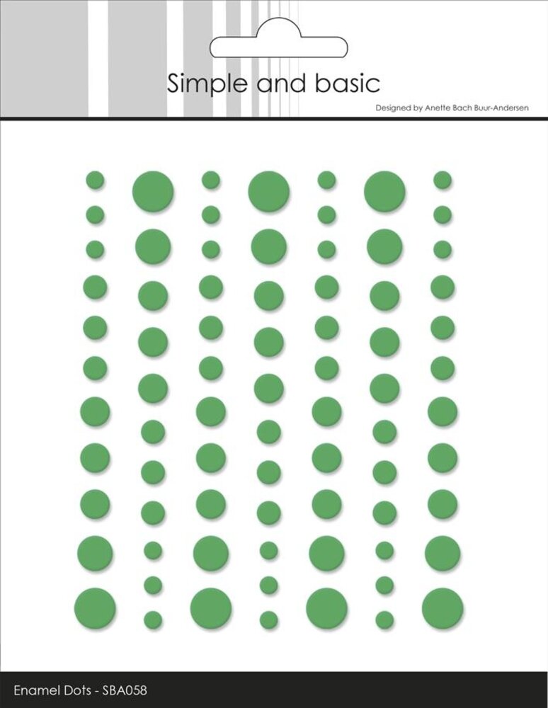 Simple and Basic Matte Enamel Dots Grass (SBA058)