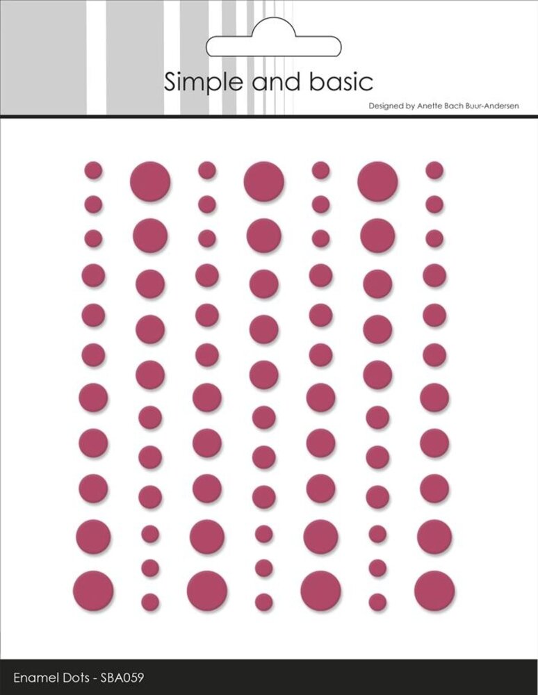 Simple and Basic Matte Enamel Dots Raspberry (SBA059)