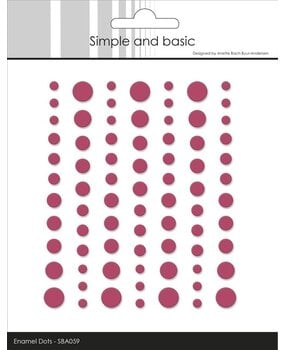 Simple and Basic Matte Enamel Dots Raspberry (SBA059)