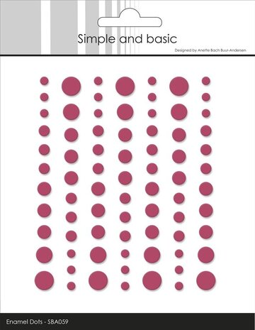Simple and Basic Matte Enamel Dots Raspberry (SBA059)