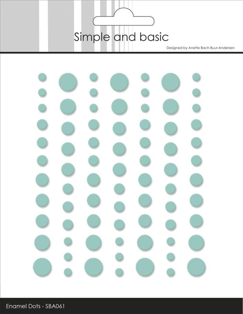 Simple and Basic Matte Enamel Dots Mint (SBA061)