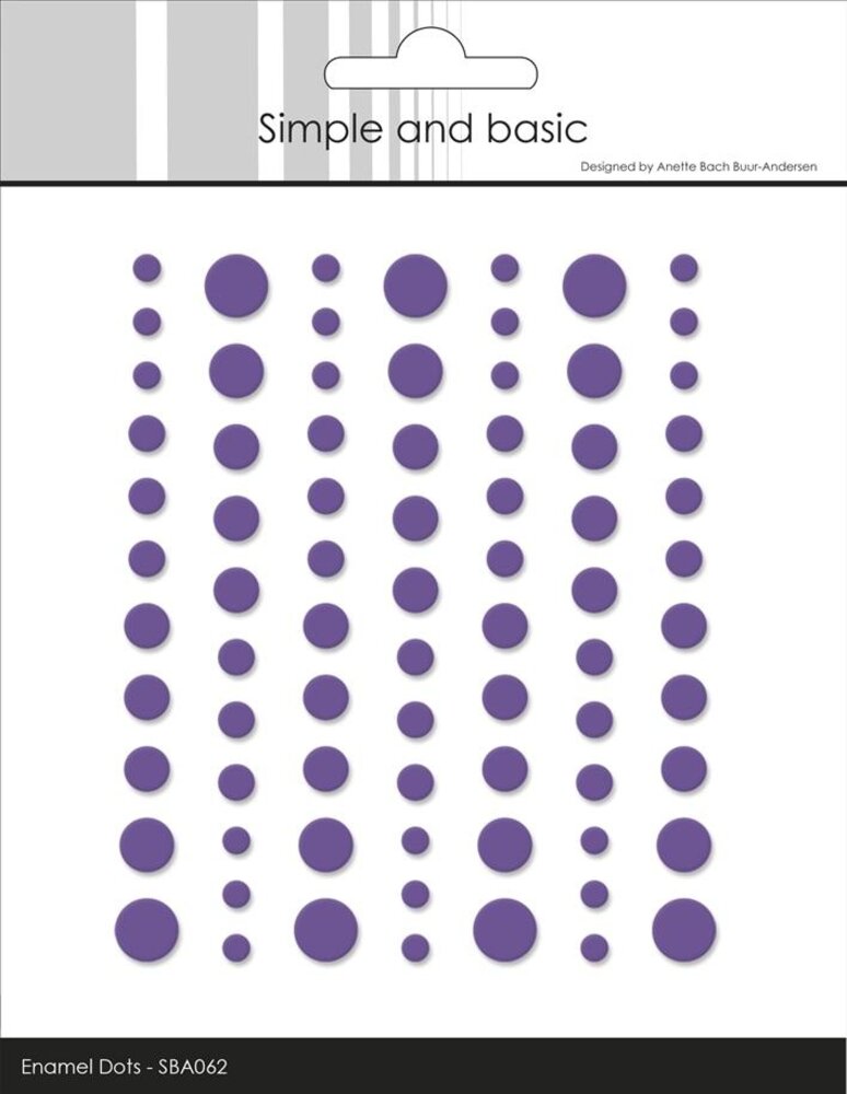 Simple and Basic Matte Enamel Dots Purple (SBA062)