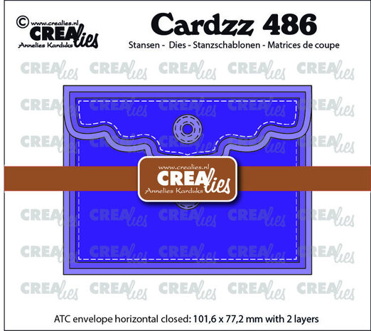 Crealies Cardzz Dies ATC Envelop Horizontaal Paneel A (CLCZ486) Crealies Cardzz Dies ATC Envelop Horizontaal Paneel A (CLCZ486)