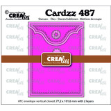 Crealies Cardzz Dies ATC Envelop Verticaal Paneel C (CLCZ487)