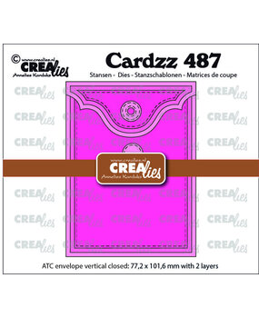Crealies Cardzz Dies ATC Envelop Verticaal Paneel C (CLCZ487)